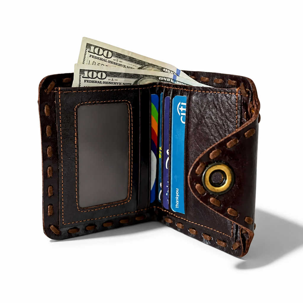 Q-VELA Women's Full-Grain Leather Wallet with RFID Blocking – Slim & Spacious