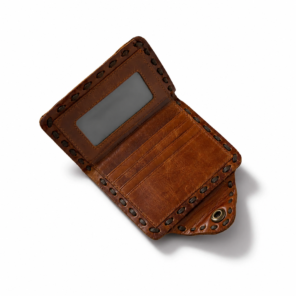 Q-VELA Women's Full-Grain Leather Wallet with RFID Blocking – Slim & Spacious