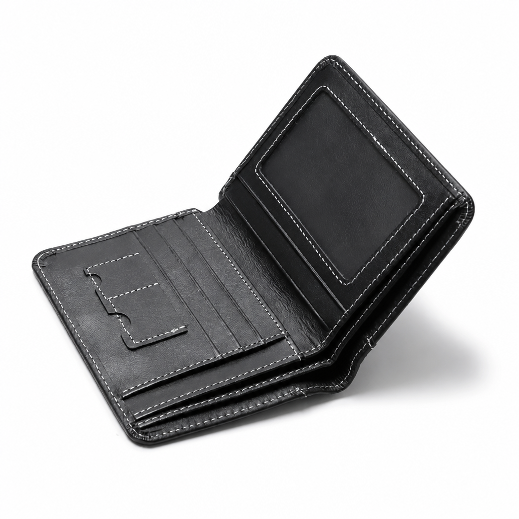 Q-WALT Genuine Leather Billfold Wallet for Men – Slim, Stylish & Built to Last