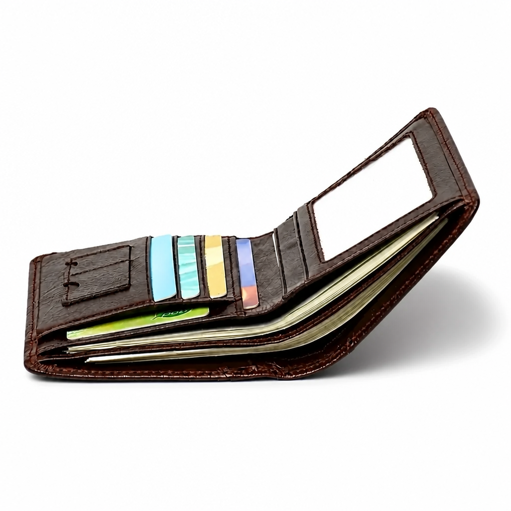 Q-WALT Genuine Leather Billfold Wallet for Men – Slim, Stylish & Built to Last