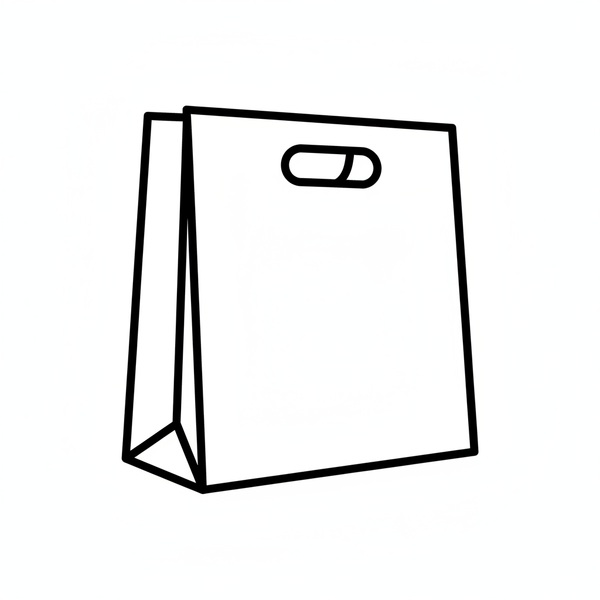 Die-Cut Handle Bag Icon