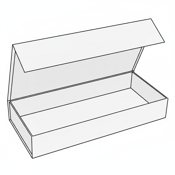 Foldable Magnetic Box Icon — White with Black Outline