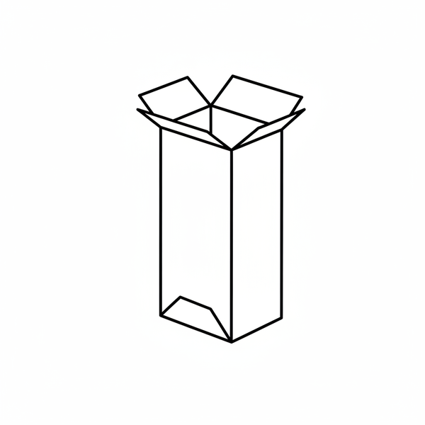 Manually-Locked Bottom Box Black & White Icon