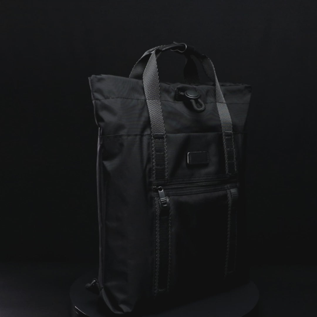 Q-CORD Premium Nylon & Genuine Leather Sport Backpack – Waterproof & Convertible