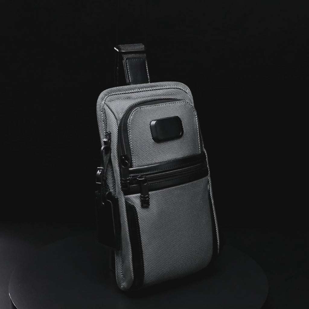 Q-BORSELLO Crossbody Bag – Ballistic Nylon & Top-Grain Leather