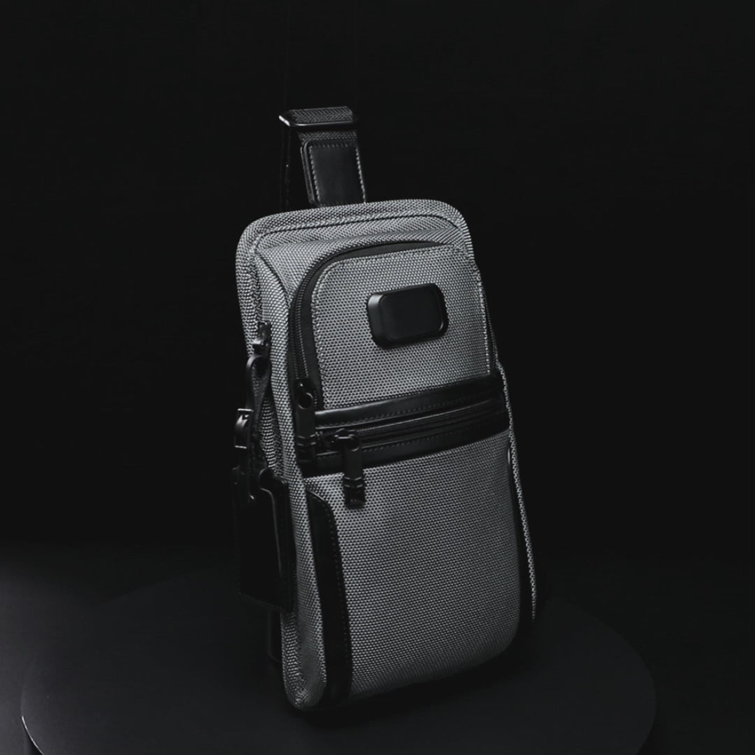 Q-BORSELLO Crossbody Bag – Ballistic Nylon & Top-Grain Leather