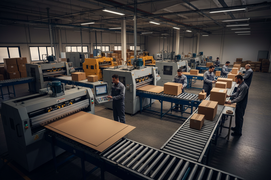 Shipping Boxes Manufacturing Studio Photo